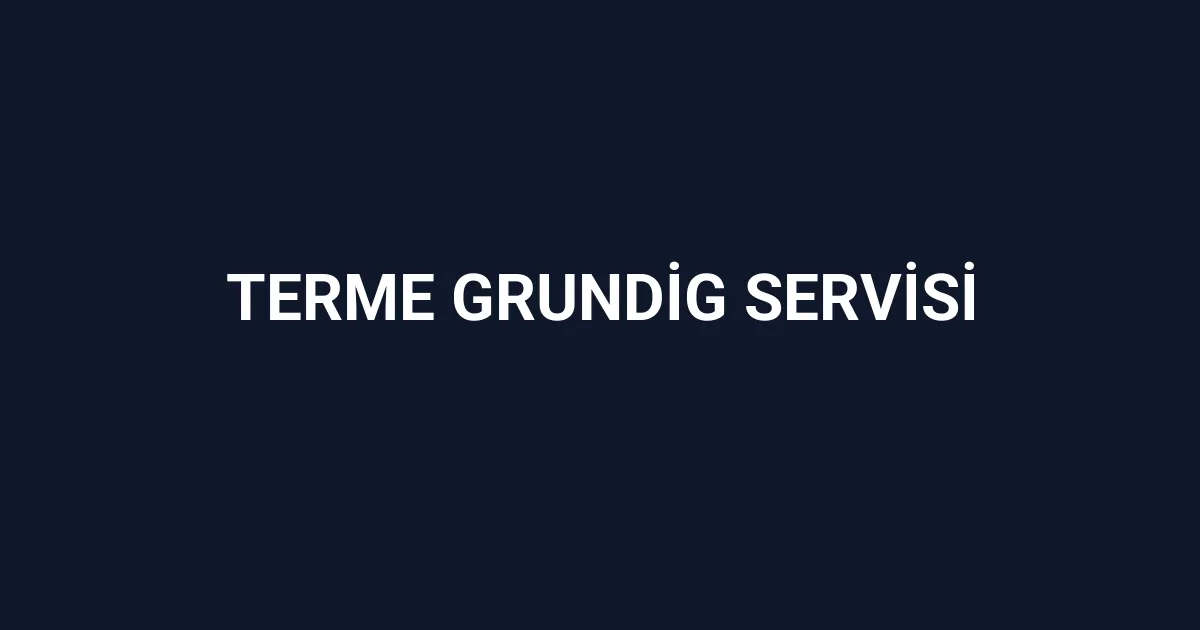 Terme Grundig Servisi